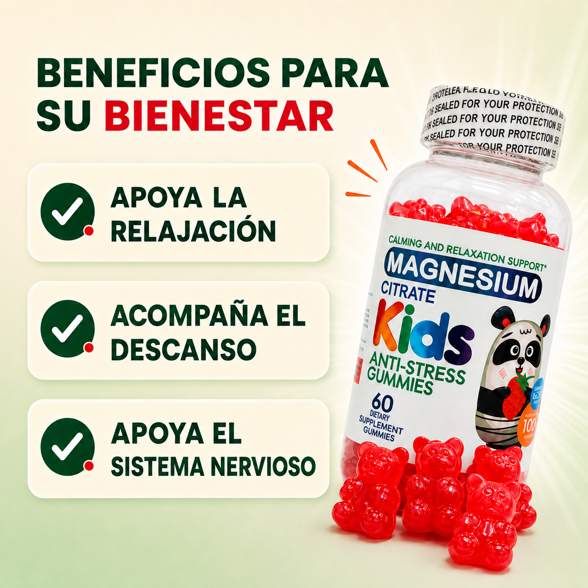 GOMITAS RELAJANTES DE MAGNESIO